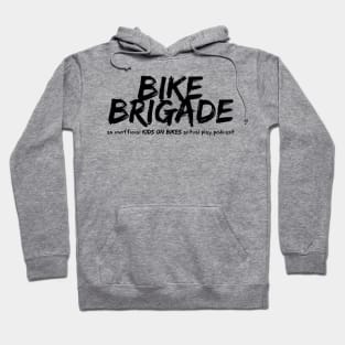 Bike Brigade Podcast Logo in Black Hoodie